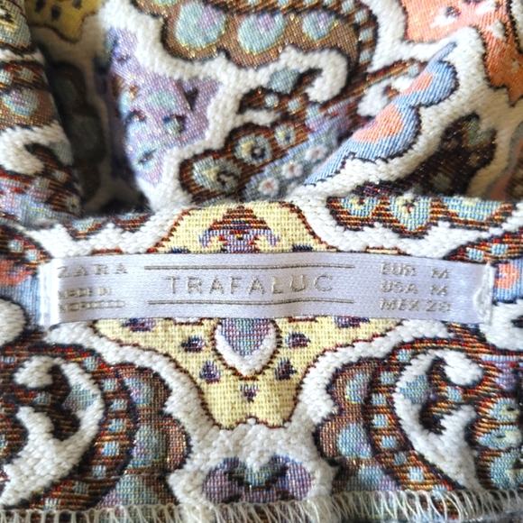 Zara Paisley Jacquard High Waist A-line Skirt - Picture 7 of 7